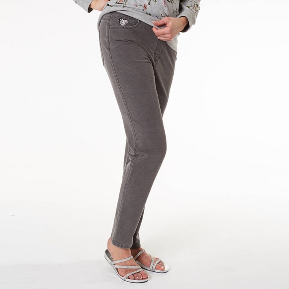 Quacker Factory DreamJeannes Back Pocket Jeggings Grey Size SMALL TALL NEW